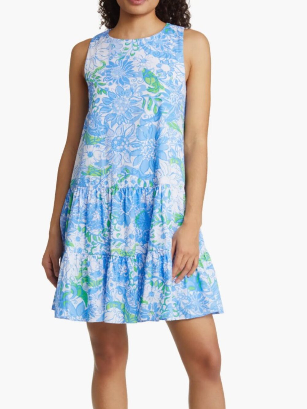 Lilly Pulitzer - Trina Floral A-Line Cotton Dress - SZ XS